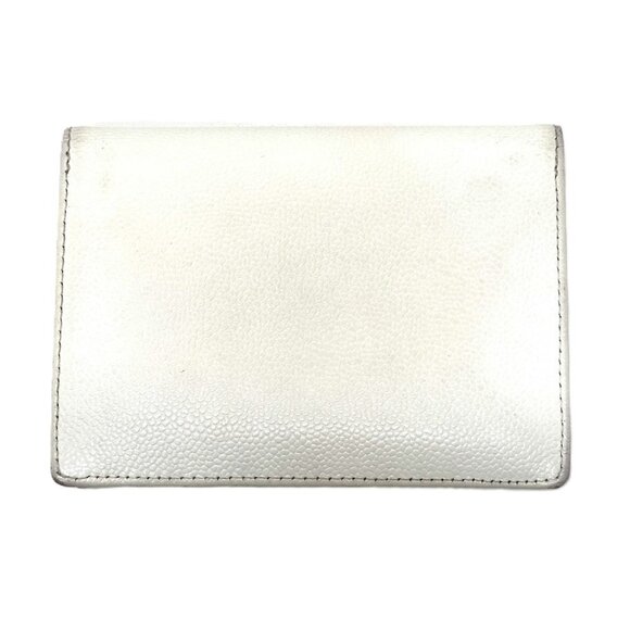 CHANEL Authentic White Caviar Leather Logo Wallet - Picture 2 of 15